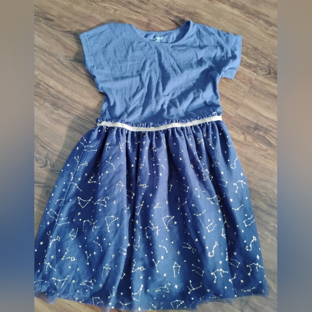 Blue Starry outer space kids Dress